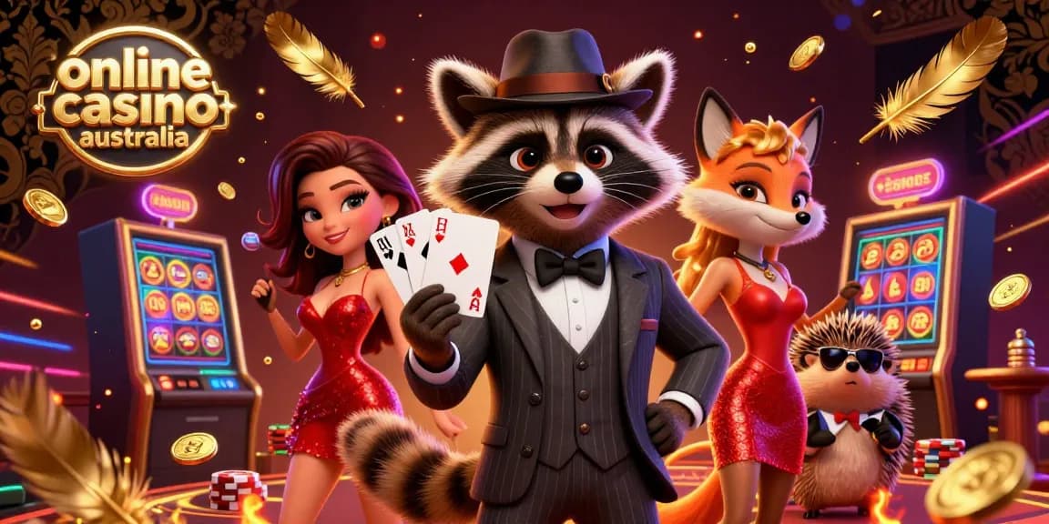 Experience the thrill of online casino australia with vibrant slot reels, sparkling tokens, and exciting characters.