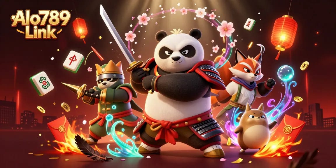 Experience the thrilling action of Alo789 Link featuring vibrant samurai and dynamic gameplay elements.