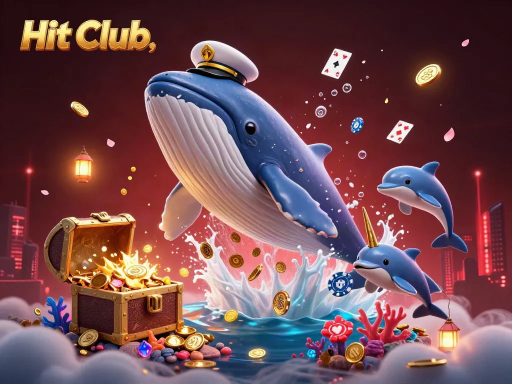 Experience the thrill of the Hit Club with dynamic 3D illustration showing a playful casino scene.