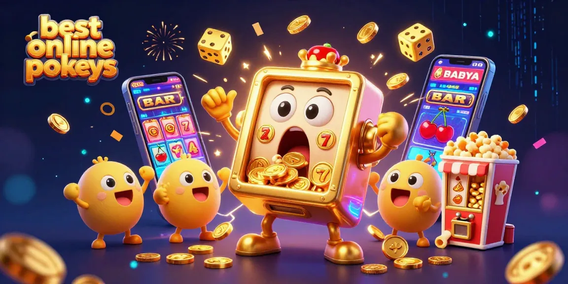 Experience the excitement of the best online pokies as joyful slot machines celebrate wins amidst a jackpot explosion.