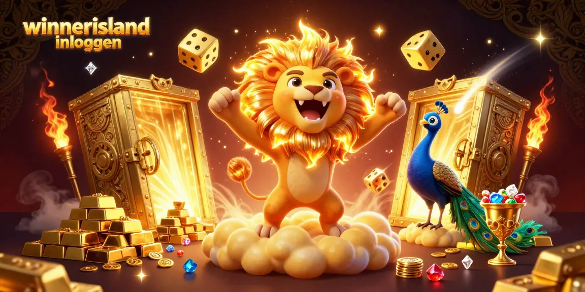 Experience the excitement of winnerisland inloggen with this vibrant casino illustration showcasing luxury gaming elements.